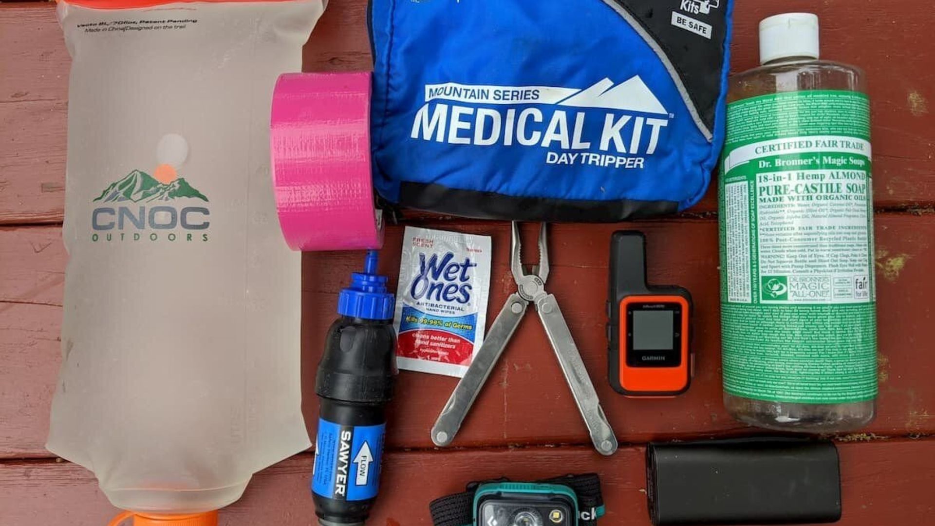 first aid kit showing Outdoor Gear for Emergency Situations